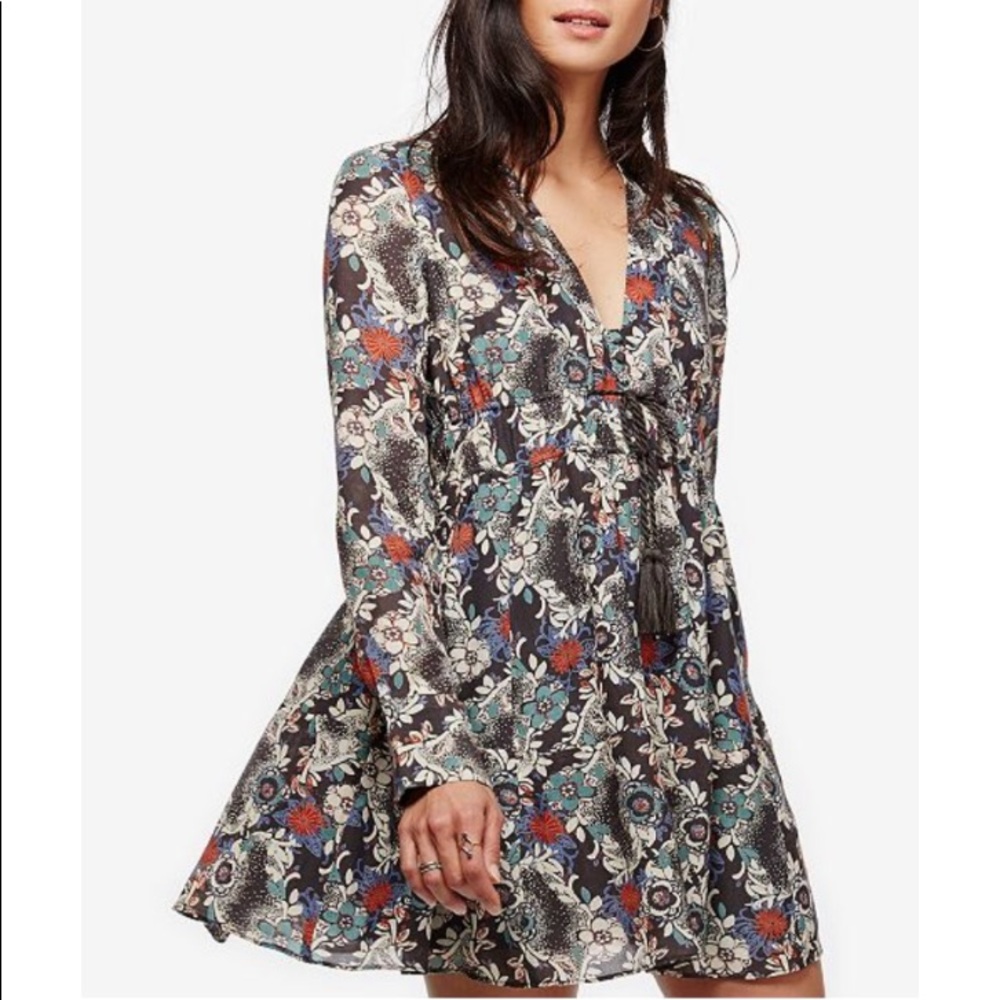 Free People Stealing Fire Mini Dress